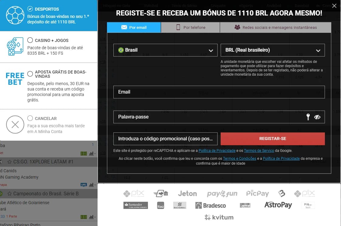 Ficha de registro da Megapari Brasil