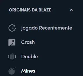 Menu para jogar Blaze Mines