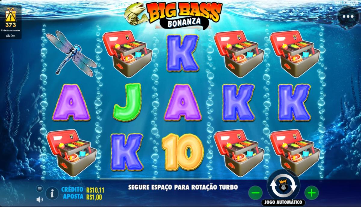 Como jogar Big Bass Bonanza: tela de jogo do Slot