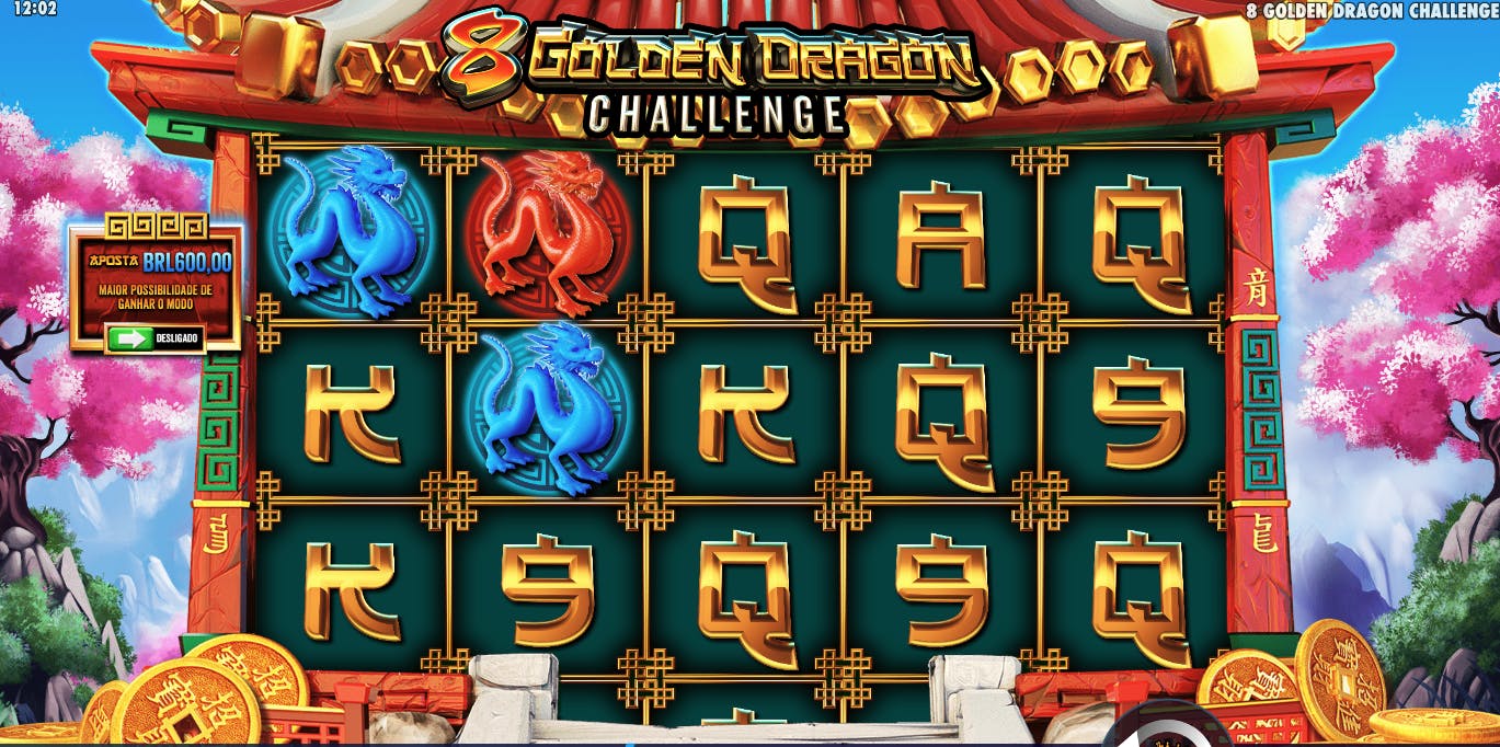 versão demo do 8 Golden Dragon para testar o slot