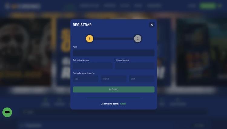 Como fazer seu cadastro no W1Casino